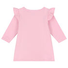 طقم ليغينز بنات بالشعار باللون الوردى, 1, hi-res